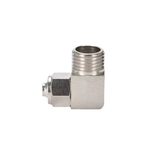 Codo de Cobre de Conexión Rápida en Ángulo Recto, Rosca Macho PL6 8 10 12 M5 01 02 03 04, Resistente a Alta Presión - Product Image 1