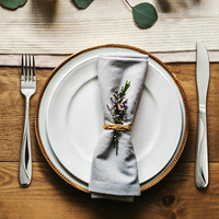Ensemble de couverts élégant en acier inoxydable avec chaîne en diamant pour mariages et restaurants, couteau, fourchette, cuillère