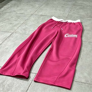 Pantalones Deportivos Vintage de Alta Calidad para Hombre, Estilo Patchwork, Pierna Ancha, Holgados, con Cordones Ajustables - Product Image 2