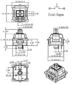 Phụ kiện Bàn phím công tắc giới hạn nhỏ Micro chuyển đổi màu xanh trục chuyển đổi chính - Product Image 2