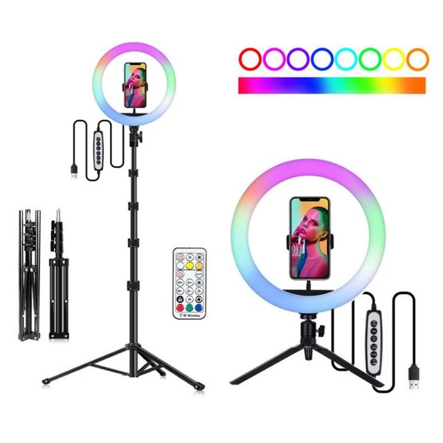 10 18 Inch Ring Lamp 360 LED Makeup Fill Ringlight Dimmable Led Selfie Ring Light with Tripod Stand