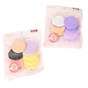 Éponge de maquillage ShangMeiEr, 5 pièces, couleurs mélangées, double usage, pour fond de teint, anticernes, poudre fixante, utilisation humide ou sèche - Product Image 5