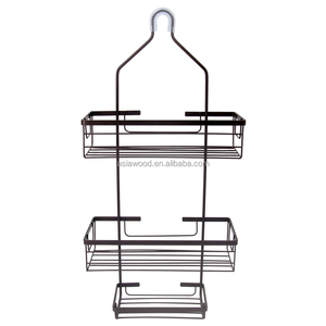 2 Tier Power Coating Storage <strong>Rack</strong> Shelf Kitchen Chrome Plated Wire Hanging Bathroom Wall <strong>Rack</strong> Metal Hanging Towels <strong>Shower</strong> <strong>Rack</strong> - Product Image 4