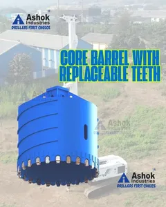 Ashok Industries Blue Heavy Duty Soil <b>Auger</b> Earth <b>Drilling</b> Attachment for 50 Ton Excavators-Construction & Farm Use - Product Image 4
