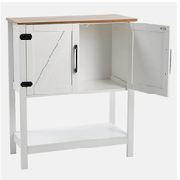 Armoire de rangement moderne bicolore en MDF pour chambre et salle de bain, autoportante, avec montage facile et grande capacité pour l'ameublement domestique