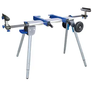 Regolabile in metallo portatile sawhorse stand mitra seghe stand con ruote