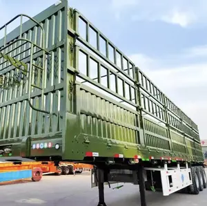 3 Assen 40 Ton Nutsbedrijf Zijwand Open Hek Vrachtwagen Lading Oplegger Met Dissel