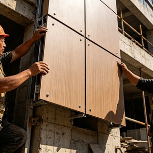 แผ่นอลูมิเนียมหุ้มผนัง Alucobond รุ่นใหม่ปี 2026 ดีไซน์ทันสมัย เป็นมิตรกับสิ่งแวดล้อม น้ำหนักเบา ทนไฟ เคลือบ PVDF สำหรับภายนอกอาคาร รับประกัน 5 ปี - Product Image 4