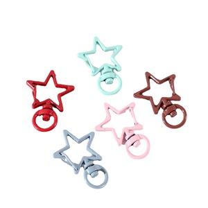 Crochet à ressort en métal en forme d'étoile, plusieurs couleurs, vente en gros d'usine, pour accessoires pour porte-clés, pièces - Product Image 1