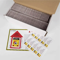 Étiquettes d'indication de cargaison en acrylique à gratter, anti-chute, anti-choc, autocollants de surveillance de l'inclinaison, imprimables, utilisation industrielle, emballage d'expédition