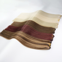 Lot de Cheveux Naturels Remy Double Drawn Body Wave avec Mèches Colorées, Tissage Machine, Cuticules Alignées, Vente en Gros