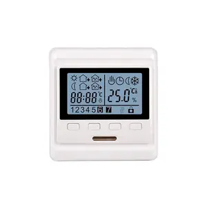 Rhinoshland — Thermostat de chauffage programmable M63, avec Circulation mensuelle, écran Lcd, affichage numérique pour la salle, contrôle du chauffage au sol