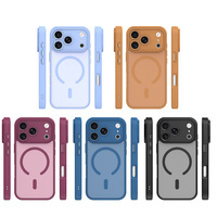 Coque de téléphone antichoc mate translucide avec chargement sans fil magnétique en TPU et PC pour iPhone 17 Pro Max 16 15 14