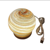 Lampe de Projection LED à Batterie Boyid, Boule de Cristal 3D, Design Moderne, Bases Créatives, Veilleuse Multicolore, Ambiance Chaleureuse Confortable