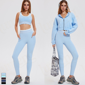 Ropa Deportiva para <span class=keywords><strong>Mujer</strong></span> 3XL, <span class=keywords><strong>Pantalones</strong></span> de Gimnasio con Bolsillo, Diseño Color Block, Leggings de Yoga - Product Image 3