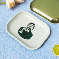Plateau à rouler en métal personnalisé 18x14cm, petit plateau à rouler pour tabac, accessoire pour fumeurs