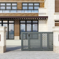 Portail de jardin moderne en métal de haute qualité, automatique, double battant, dernières conceptions principales, pour la maison, l'industrie, l'allée