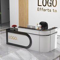 Bureau de réception et de caisse moderne en marbre pour salons de beauté, salons de manucure, centres commerciaux, salons de coiffure - Mobilier commercial écologique