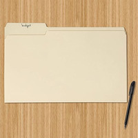 Carpeta Manila Impermeable Tamaño Carta Clásica Bonvan con Logotipo Personalizado, Papel para Etiquetas de Corte 1/3 para Organización de Documentos de Oficina