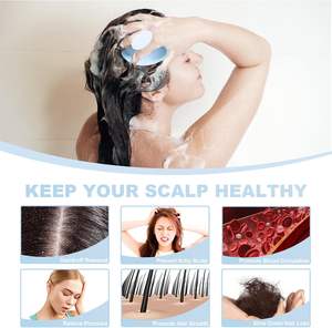 Cepillo Masajeador de Lujo para Cabello y Cuero Cabelludo, de Silicona Suave, Portátil, para Cuidado del Cuero Cabelludo, Cepillo de Champú para Cabello Seco - Product Image 4