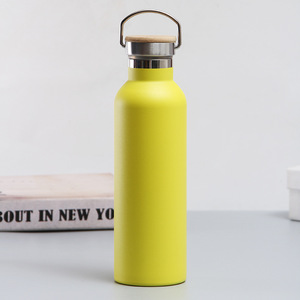 Double Wall Stainless Steel Vacuum Insulated Water <b>Bottle</b> Wide Mouth Sports <b>Flask</b> with Portable Handle Metal Cap for Gym - Product Image 6