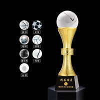 Trophées de champion personnalisés en or, argent, cuivre, trophées de compétition sportive personnalisés, trophée en verre cristal