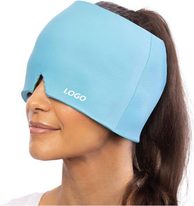 Logo Personalizable Dolor de cabeza Gel de hielo Sombrero Máscara Alivio de la migraña Compresa caliente Terapia de frío Envoltura para la cabeza Gorra de alivio de la migraña para la tensión - Product Image 1