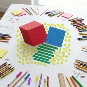 Blocs <span class=keywords><strong>de</strong></span> construction pour compter les mathématiques, bâtonnets <span class=keywords><strong>de</strong></span> Base magnétique, pour personnel classe du primaire, 135 pièces - Product Image 3