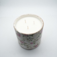 Bassin en céramique blanche cylindrique, artisanat, bougie, contenants en céramique recyclables, bougie personnalisée pour la décoration de fête et de la maison