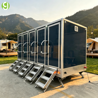 Remorques sanitaires portables Goeasy avec électricité, cabine de toilettes portable de luxe