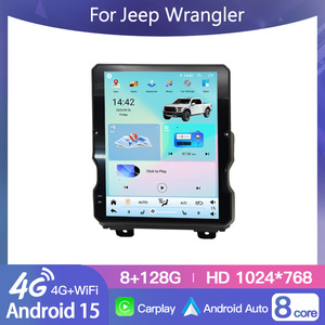 HFMidia Autoradio 12,1 pouces avec écran vertical, lecteur multimédia vidéo pour Jeep Wrangler 2018-2023, CarPlay sans fil, lecteurs auto - Product Image 2