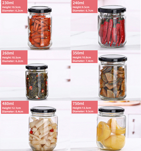 Hot Bán 230Ml <span class=keywords><strong>240Ml</strong></span> 260Ml 350Ml 480Ml 750Ml Dưa Mứt Mật Ong Thực Phẩm Lưu Trữ Vòng Thủy Tinh Rỗng <span class=keywords><strong>Jar</strong></span> Với Nắp Kim Loại - Product Image 2