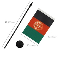Bendera Meja Nasional Kustom dengan Tiang Bendera Akrilik, Cetak Digital Poliester, Kain Satin Elastis, Bendera Genggam