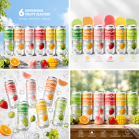 Boisson gazeuse rafraîchissante, eau pétillante aromatisée aux fruits, formule naturelle personnalisée, marque privée, boisson sans alcool, échantillon gratuit