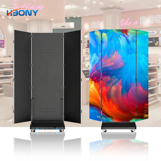 High Quality Indoor Digital HD Trifold Poster LED Display P2.5 Stand LED Screen for Events