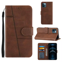 Étui de téléphone en cuir PU rabattable, résistant aux chocs et imperméable pour 16 Pro Max 11 12 13 14 15 Promax, avec porte-cartes