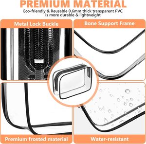 AURUZA Borsa Trasparente <span class=keywords><strong>per</strong></span> Cosmetici, Portatile da <span class=keywords><strong>Viaggio</strong></span> con Cerniera, Approvata TSA, Organizer <span class=keywords><strong>in</strong></span> PVC, Conforme agli Ordinari di Sicurezza Aeroportuali - Product Image 4