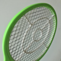 Raquette électrique anti-moustiques à piles AA 1800-3000V pour usage intérieur/extérieur Tue les moustiques, les araignées Plus portable
