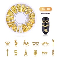 Décorations d'ongles en alliage métallique 3D DIY en gros, Talismans pour ongles, Fournitures pour ongles