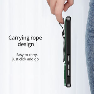 Chargement sans fil magnétique à fenêtre coulissante pour Samsung Galaxy S21 S21FE S21Ultra coque de téléphone avec <span class=keywords><strong>protection</strong></span> en verre de lentille à montage en anneau - Product Image 5