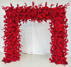 Arco de Flores Artificiales de Rosas Blancas <span class=keywords><strong>y</strong></span> Verdes para Boda Moongate <span class=keywords><strong>y</strong></span> Fondo de Boda - Product Image 5