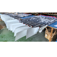 Remo de scull Neokudo para bote de remo, de 282 cm a 287 cm de largo, con pala de carbono 3K y eje de carbono 3K de 38 mm, remo de remo de carbono completo.