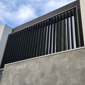 Revestimiento en polvo Horizontal Vertical Aerofoil Louver Aluminio con forma ovalada para <span class=keywords><strong>fachadas</strong></span> - Product Image 2