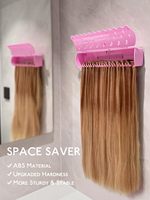 Support et organisateur pour extensions capillaires, support de perruque, clips adhésifs, ruban adhésif - Matériau ABS rose, robuste pour le tressage, le coiffage et les voyages