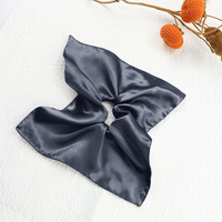 Nouveaux Chouchous Carrés en Soie 9 cm 30 Momme Couleur Unie, Élastiques à Cheveux Doux et Non Abrasifs, Accessoires Capillaires Tendance Style Mode