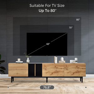 <span class=keywords><strong>Meuble</strong></span> <span class=keywords><strong>TV</strong></span> à panneaux avec pieds en métal robustes Support <span class=keywords><strong>TV</strong></span> multifonctionnel de grande capacité Casier de sol de salon en usine - Product Image 3