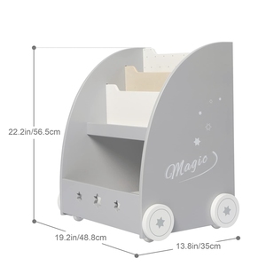 Tiktok Hot Modern Wood <strong>Grey</strong> Children Case Design Table Kids Book <strong>Shelf</strong> for Home - Product Image 4