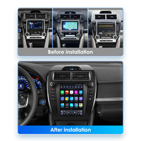 CARUPEZ - Unidad Principal de Navegación Estéreo para Automóvil Android IPS de 9.7 Pulgadas con Cámara de Reversa para Camry 2012-2014, 8 Núcleos, Estilo Tesla Vertical