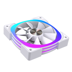 Lovingcool 120mm <span class=keywords><strong>RGB</strong></span> Hochgeschwindigkeits-Computer gehäuse lüfter <span class=keywords><strong>4</strong></span>-poliger <span class=keywords><strong>PWM</strong></span>-Luftkühl ventilator mit mehrfarbigen LED-Leuchten für Desktop-PCs - Product Image 2