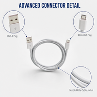 Fabricant personnalisé coque ABS personnalisée câble Micro Usb de 3 pieds câble de données de charge pour une charge rapide et un transfert de données